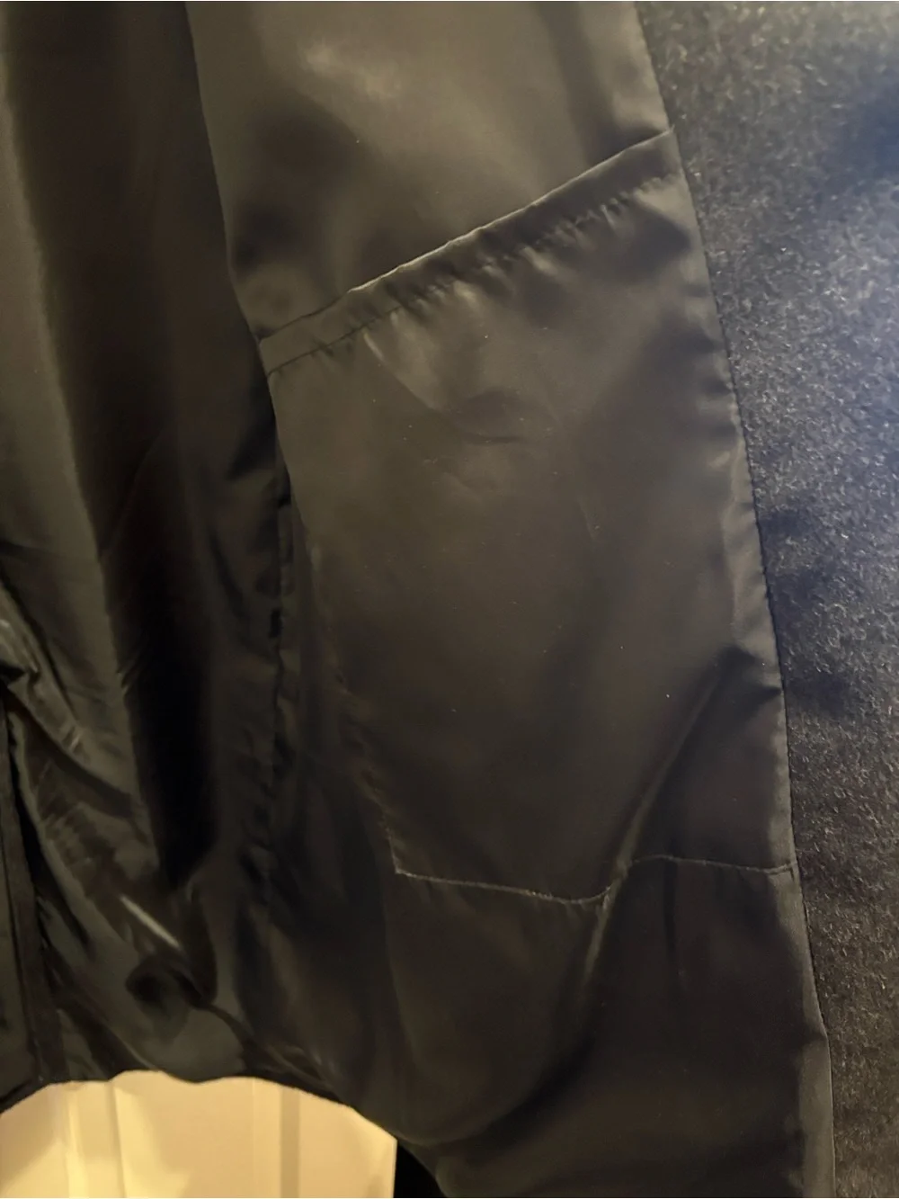 Vintage Alfani Men's Dark Charcoal Wool Pea Coat
